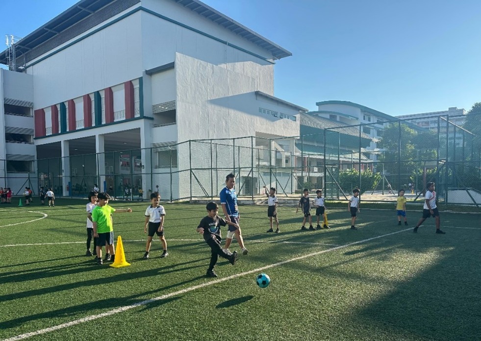 Students participating in the station games during our annual Sports Carnival