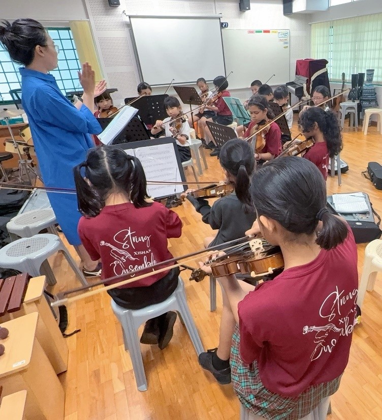 Guided by their instructor